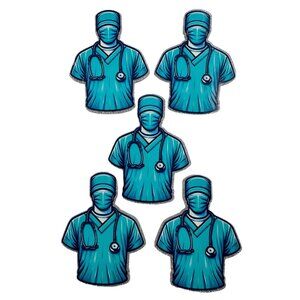 10 pc glitter RN Nurse acrylic flat back charm for badge reels keyrings earrings